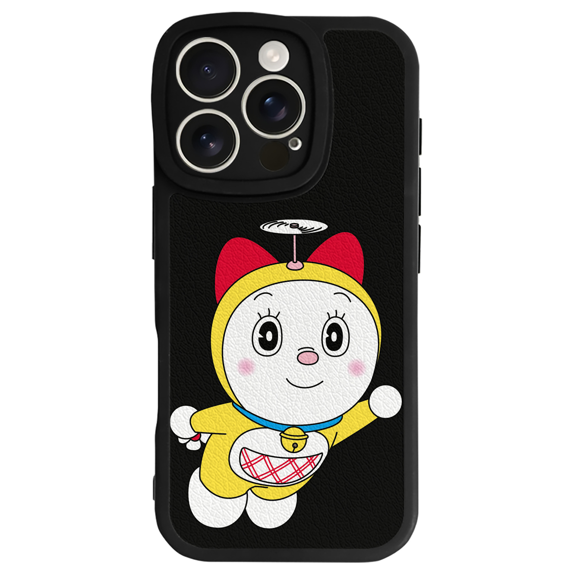 （画像用） ドラえもん ドラミ Doraemon Dorami 【iPhone 16シリーズ対応】シリコンスマホケース（レザー調） 材質：シリコン